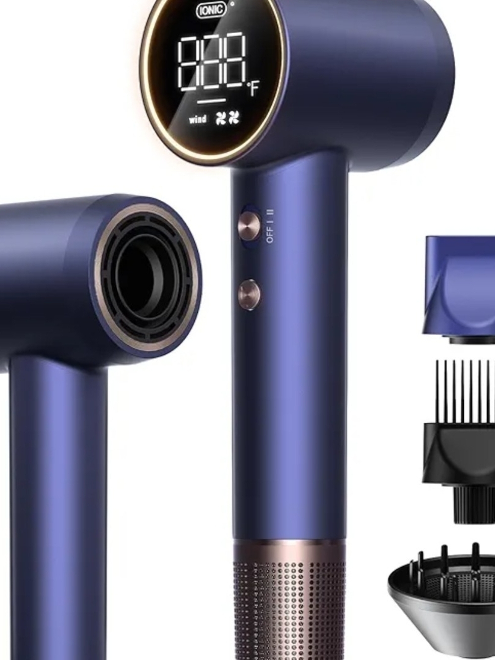 Alloom Pro Ionic Hair Dryer 160000 RPM Blow Dryer Diffuser Nozzle Comb